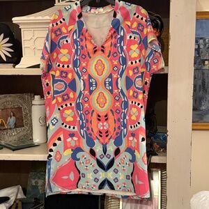 Britt Ryan Medium M v neck colorful dress